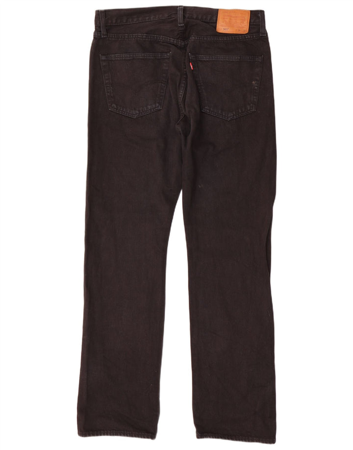 Levi's Mens 501 Straight Jeans W34 L32 Black Cotton