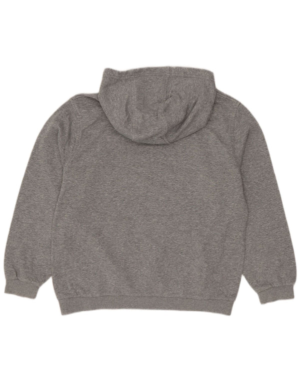 Nike Girls Hoodie Jumper 13-14 Years XL Grey Flecked Cotton