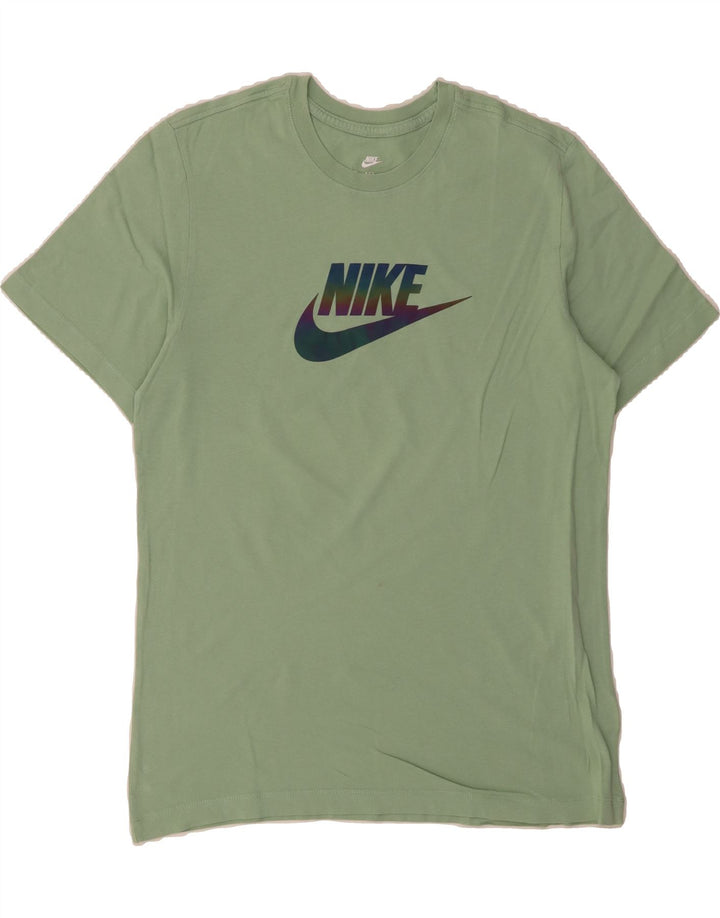 NIKE Mens Graphic T-Shirt Top Medium Green Cotton Vintage Nike and Second-Hand Nike from Messina Hembry 