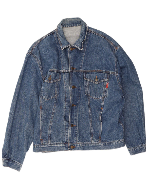 River Mens Denim Jacket UK 42 XL Blue