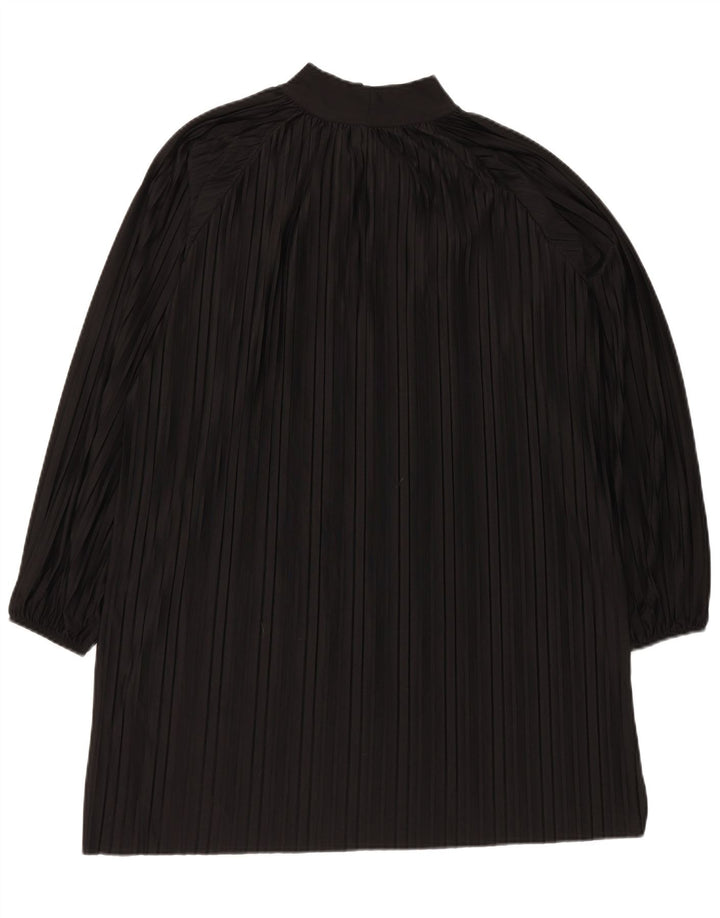 Zara Womens Oversized Front Tie Shift Dress UK 14 Medium Black Striped