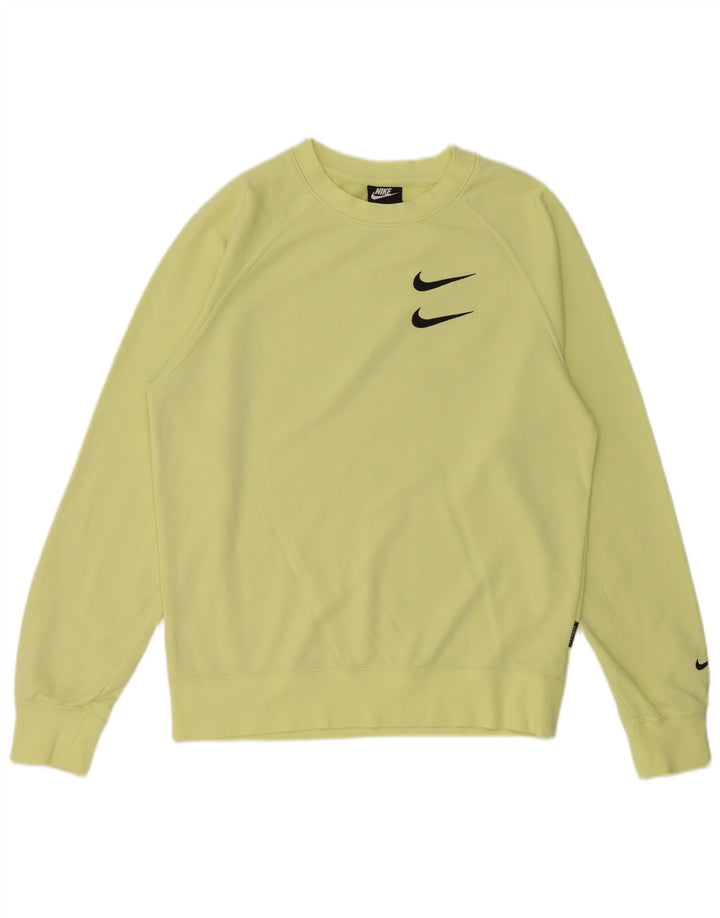 Nike Mens Graphic Sweatshirt Jumper Small Yellow Cotton