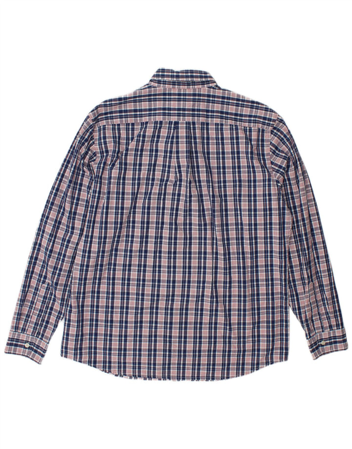 Dockers Mens Shirt Large Blue Check Cotton