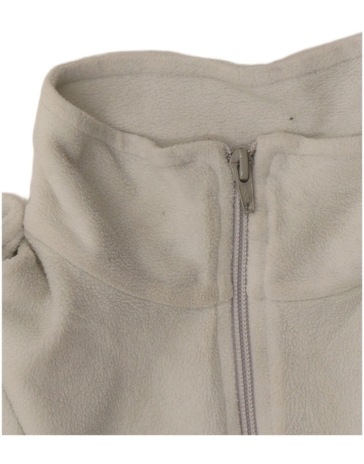 FILA Mens Zip Neck Fleece Jumper IT 56 XL White Polyester