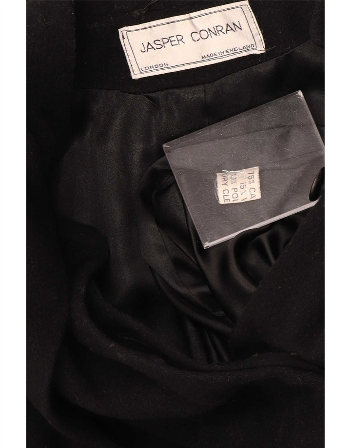 Jasper Conran Womens Oversized Overcoat UK 14 Large Black Cashmere