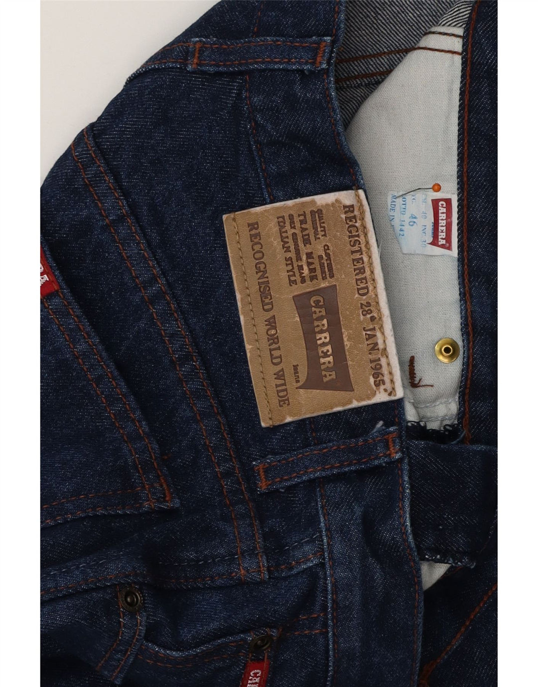 CARRERA Mens Straight Jeans IT 46 Small W30 L28 Blue Cotton