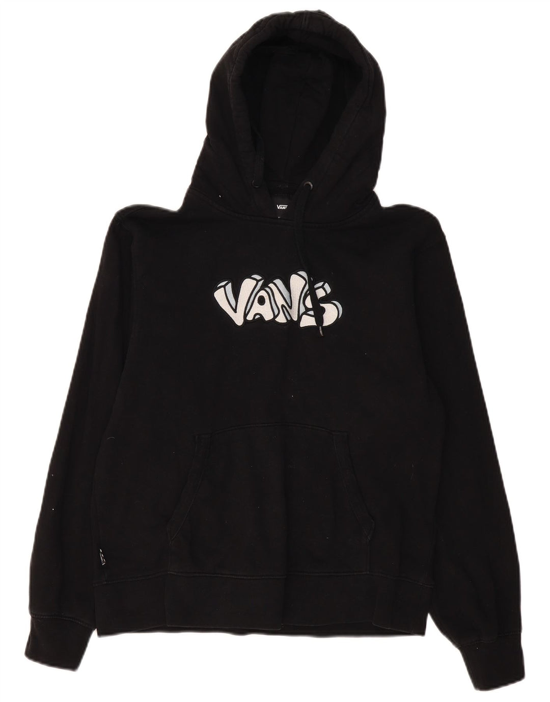 VANS Mens Graphic Hoodie Jumper XS Black Cotton
