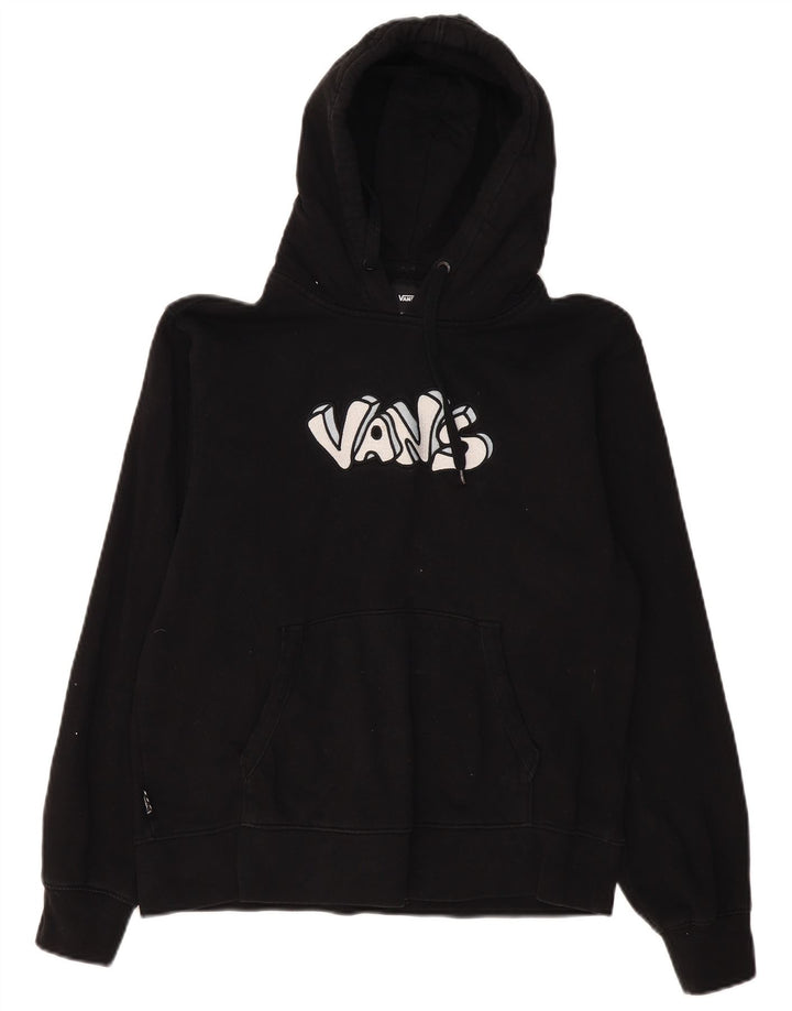 VANS Mens Graphic Hoodie Jumper XS Black Cotton