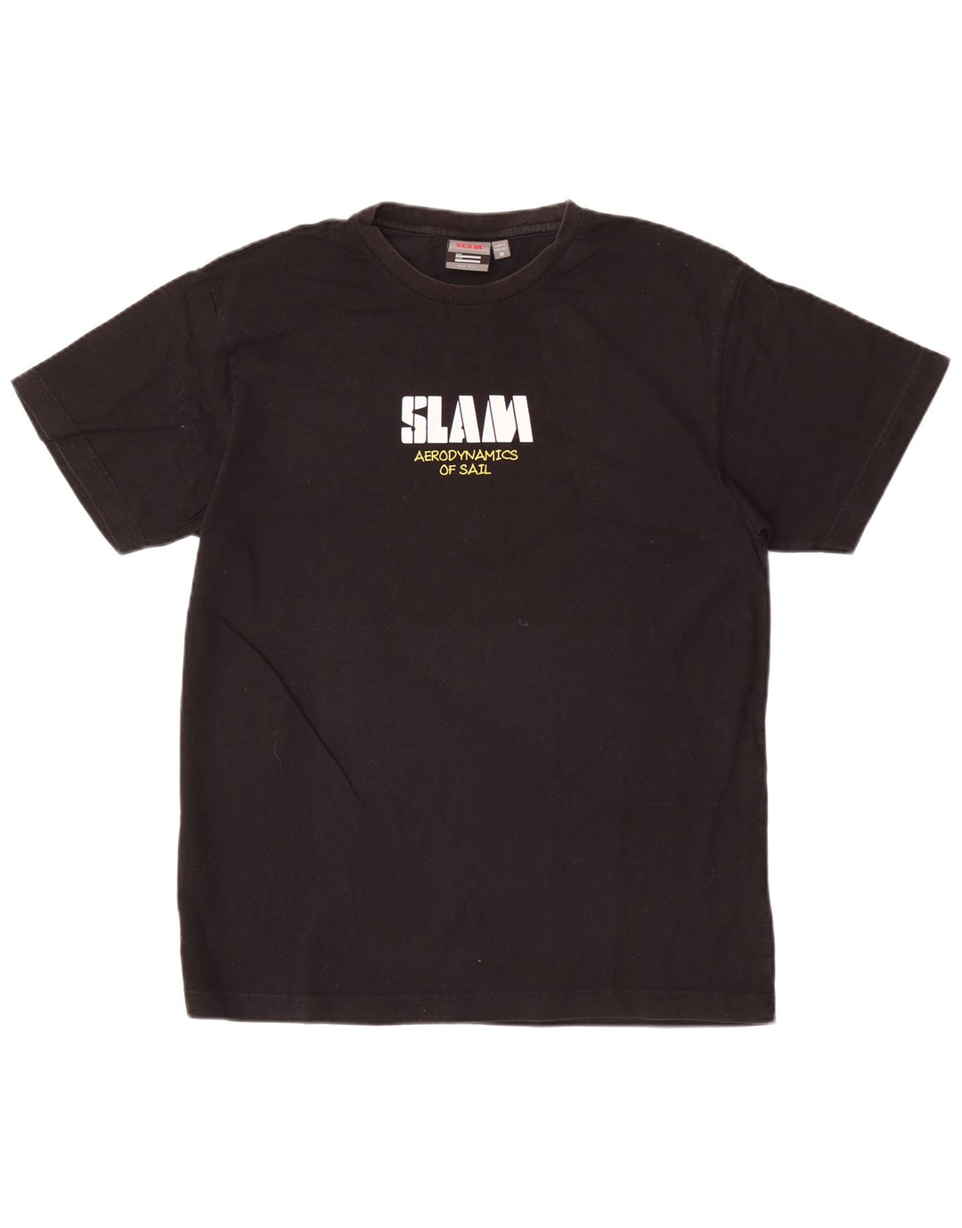 Slam Mens Graphic T-Shirt Top Medium Black Cotton