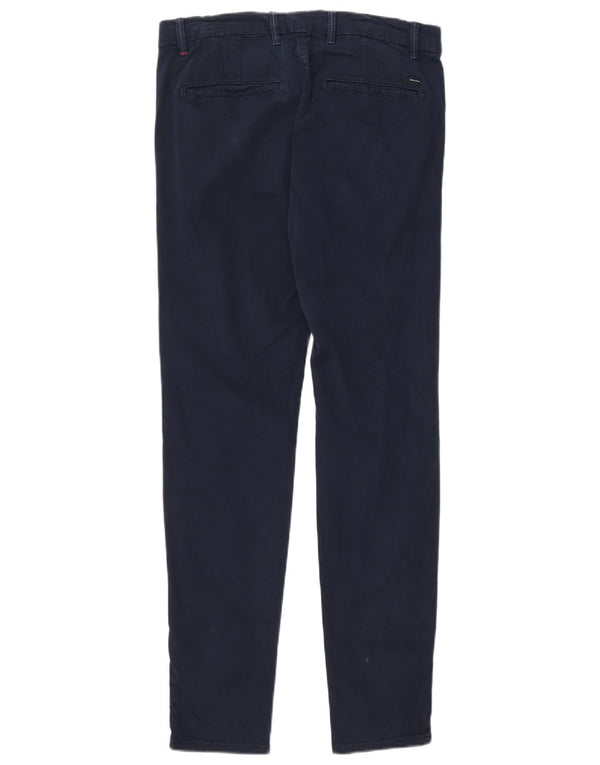 Zara Mens Skinny Chino Trousers EU 40 Medium W31 L31 Navy Blue