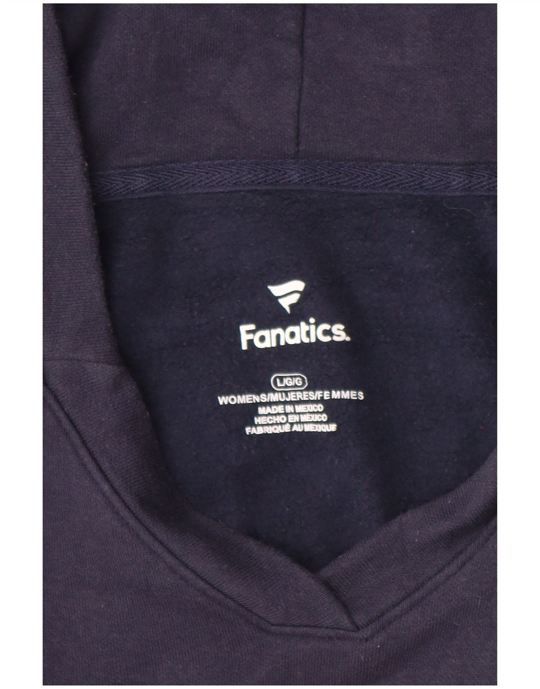 FANATICS Womens Chicago Bears Graphic Hoodie Jumper UK 16 Large Navy Blue