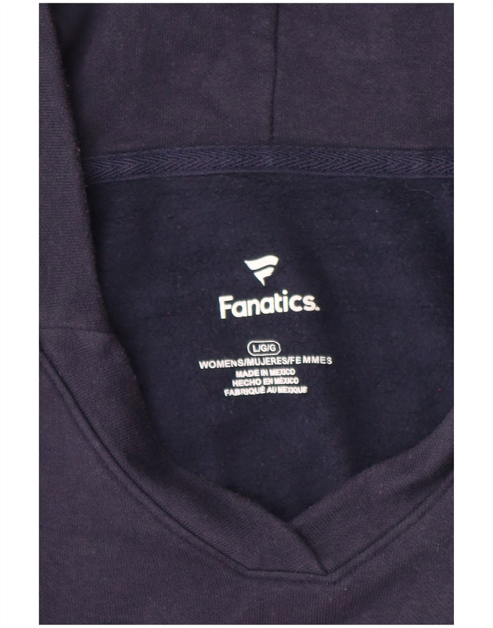 FANATICS Womens Chicago Bears Graphic Hoodie Jumper UK 16 Large Navy Blue