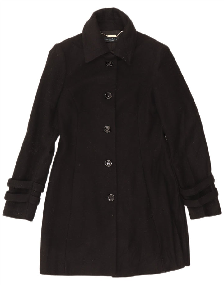 Guess By Marciano Womens Overcoat IT 44 Medium Black
