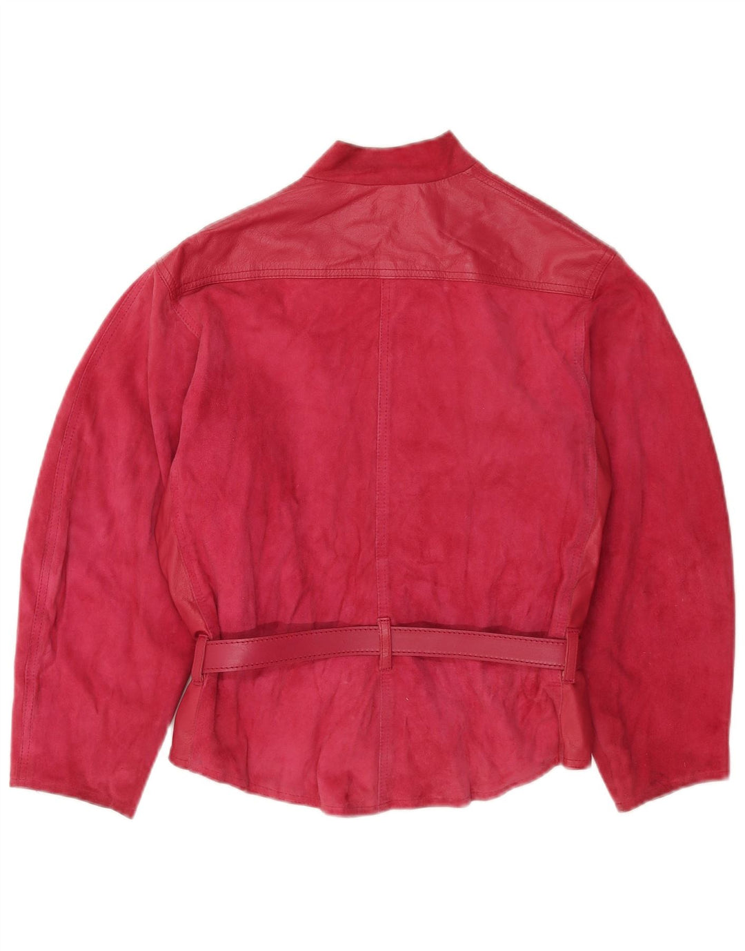 Gigi Pary Womens Leather Bomber Jacket EU 40 Medium Pink