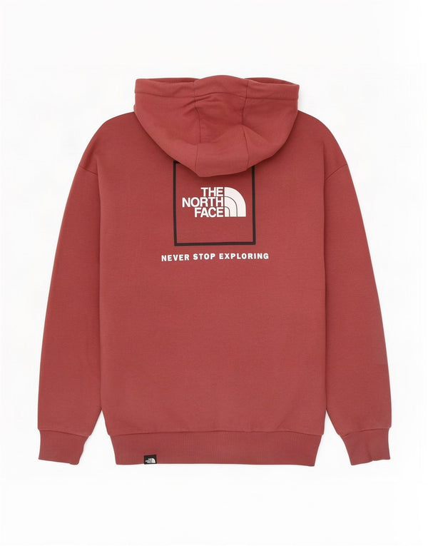 The North Face Womens Graphic Hoodie Jumper UK 14 Medium Maroon Cotton