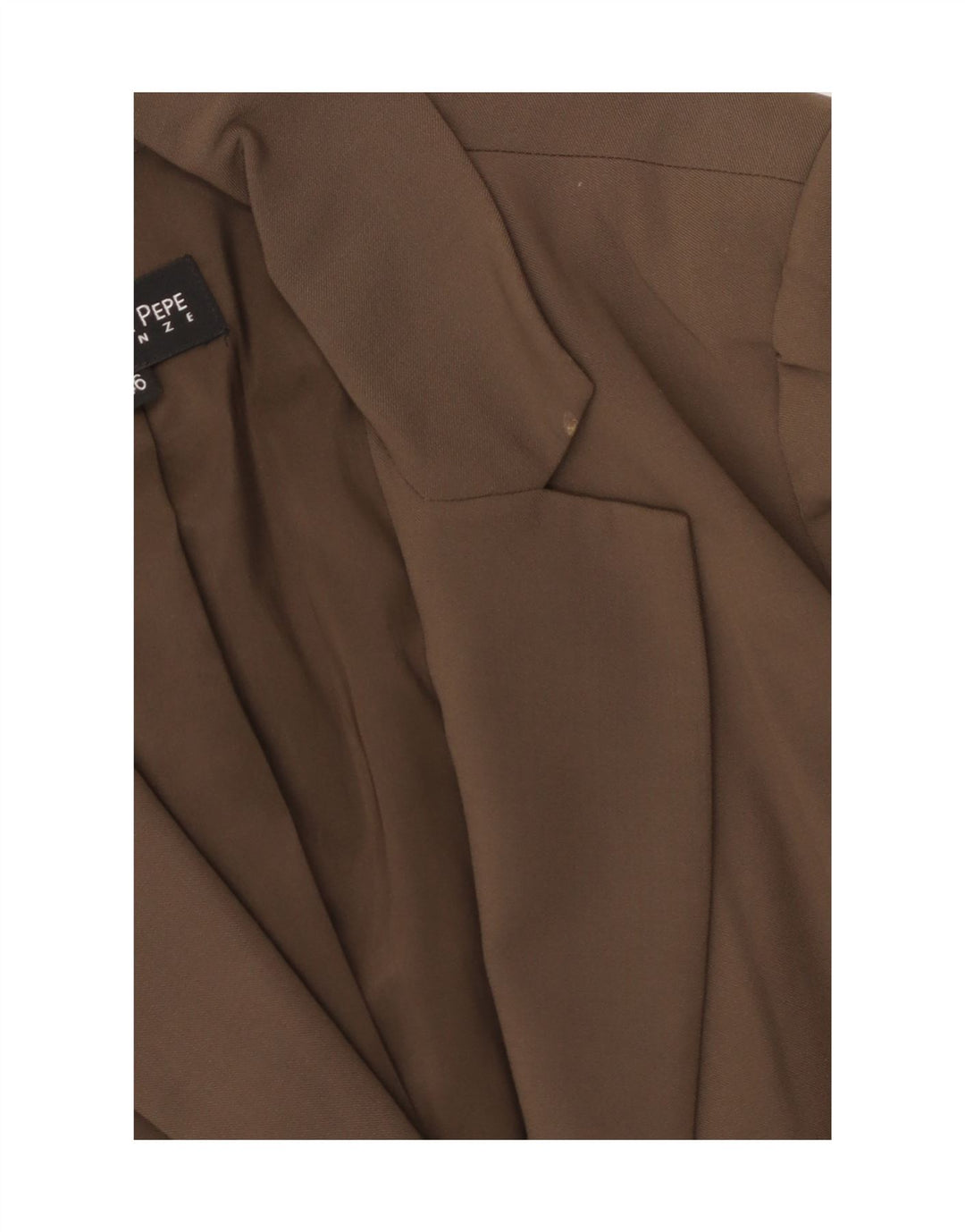 PATRIZIA PEPE Womens 2 Button Blazer Jacket IT 46 Large Brown Virgin Wool