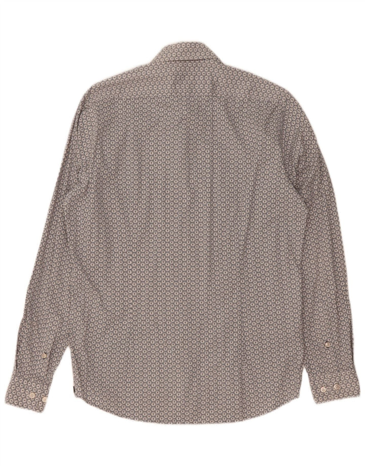 Hugo Boss Mens Regular Fit Shirt Small White Floral Cotton