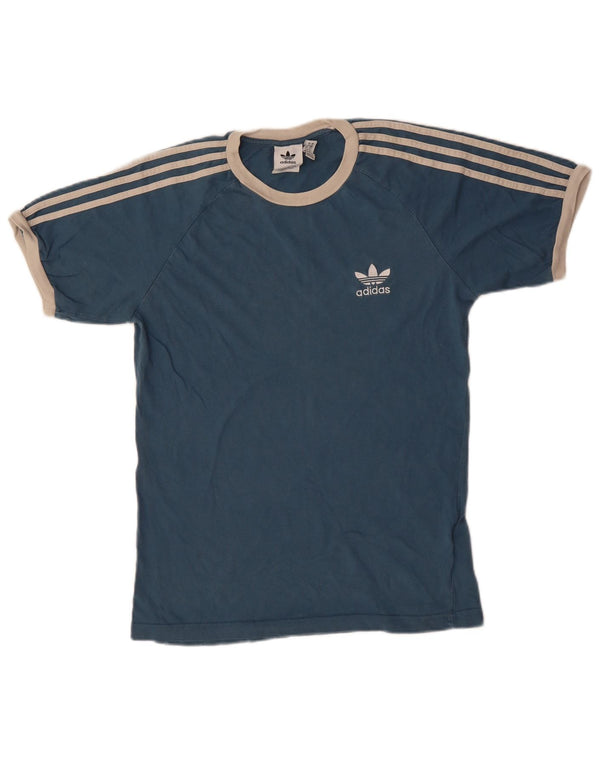 Adidas Mens T-Shirt Top Small Navy Blue Cotton