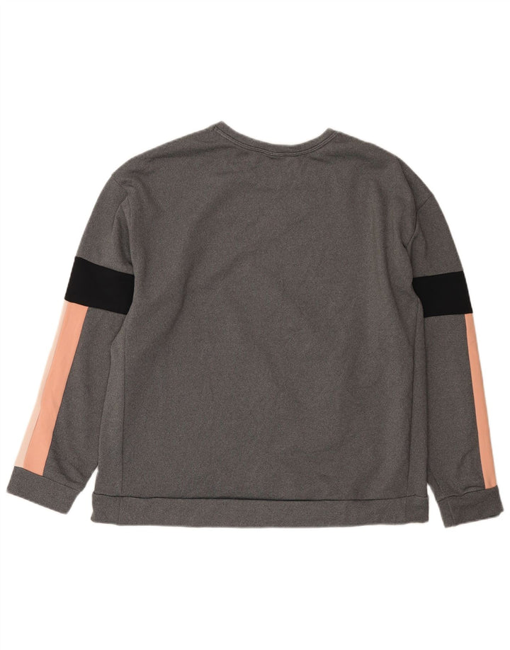 Nike Mens Sweatshirt Jumper Medium Grey Colourblock Polyester