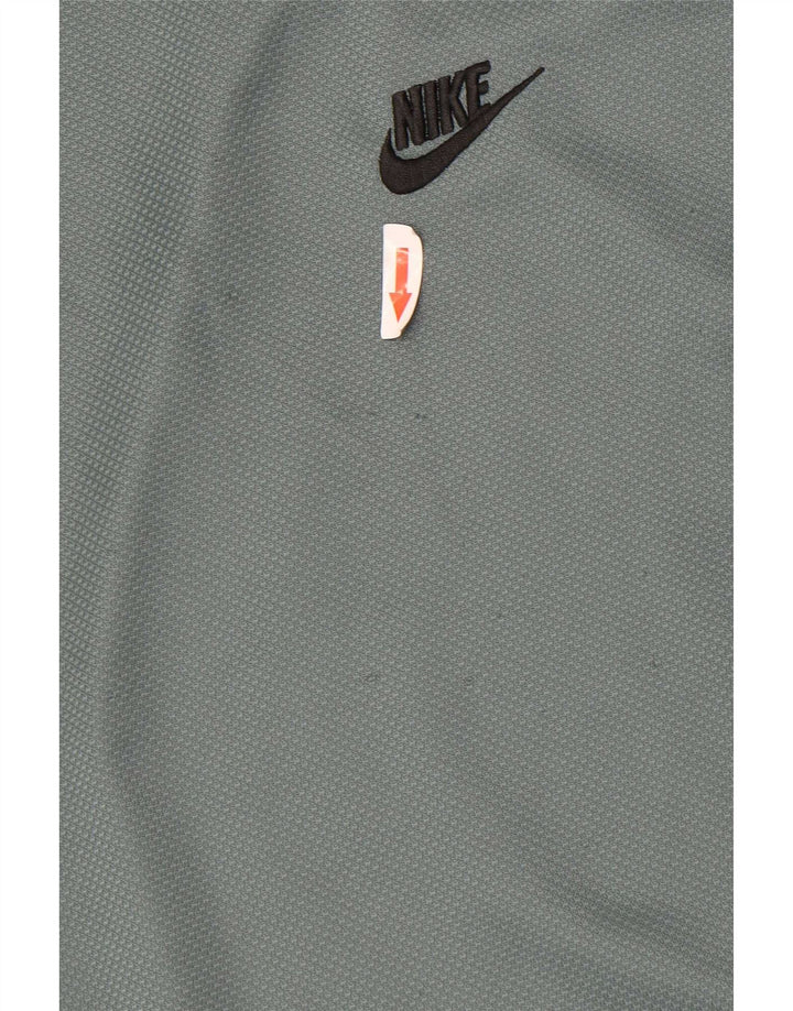 Nike Mens T-Shirt Top Medium Green Colourblock Polyester