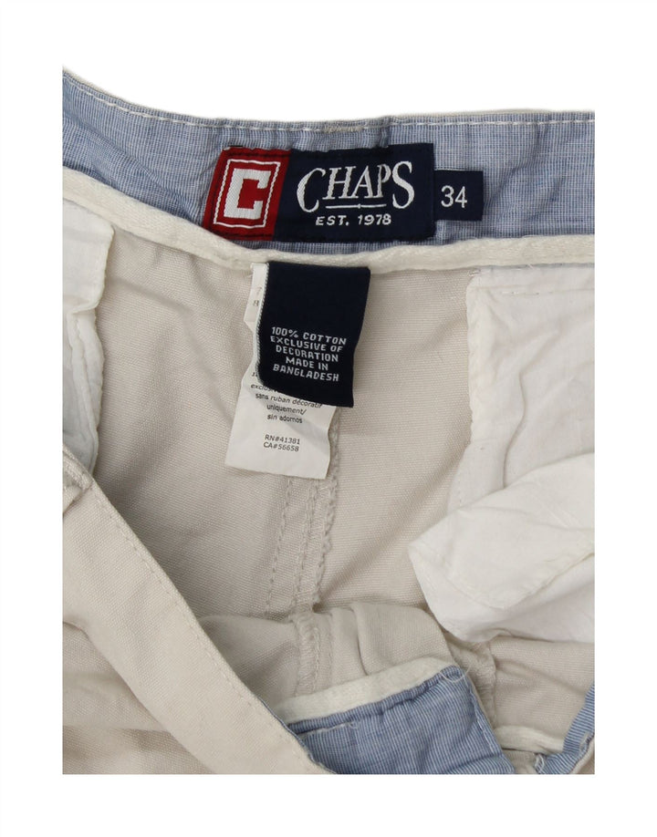 Chaps Mens Cargo Shorts W34 Large Beige Cotton
