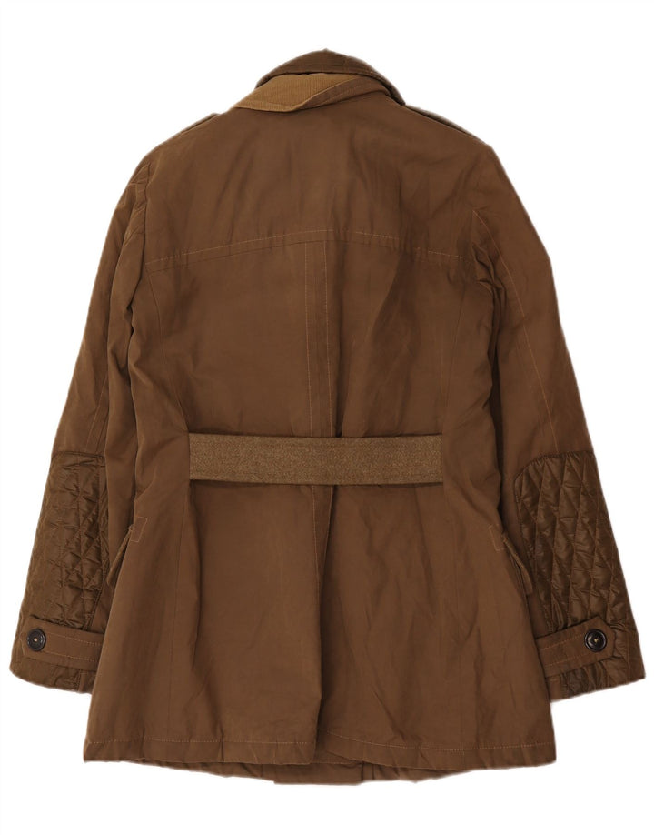 Fay Womens Military Double Breasted Coat UK 14 Medium Khaki