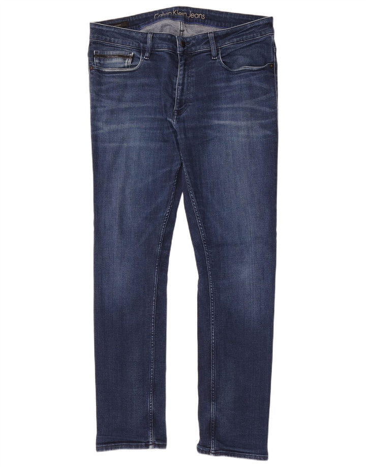 Calvin Klein Mens Slim Jeans W36 L32 Blue