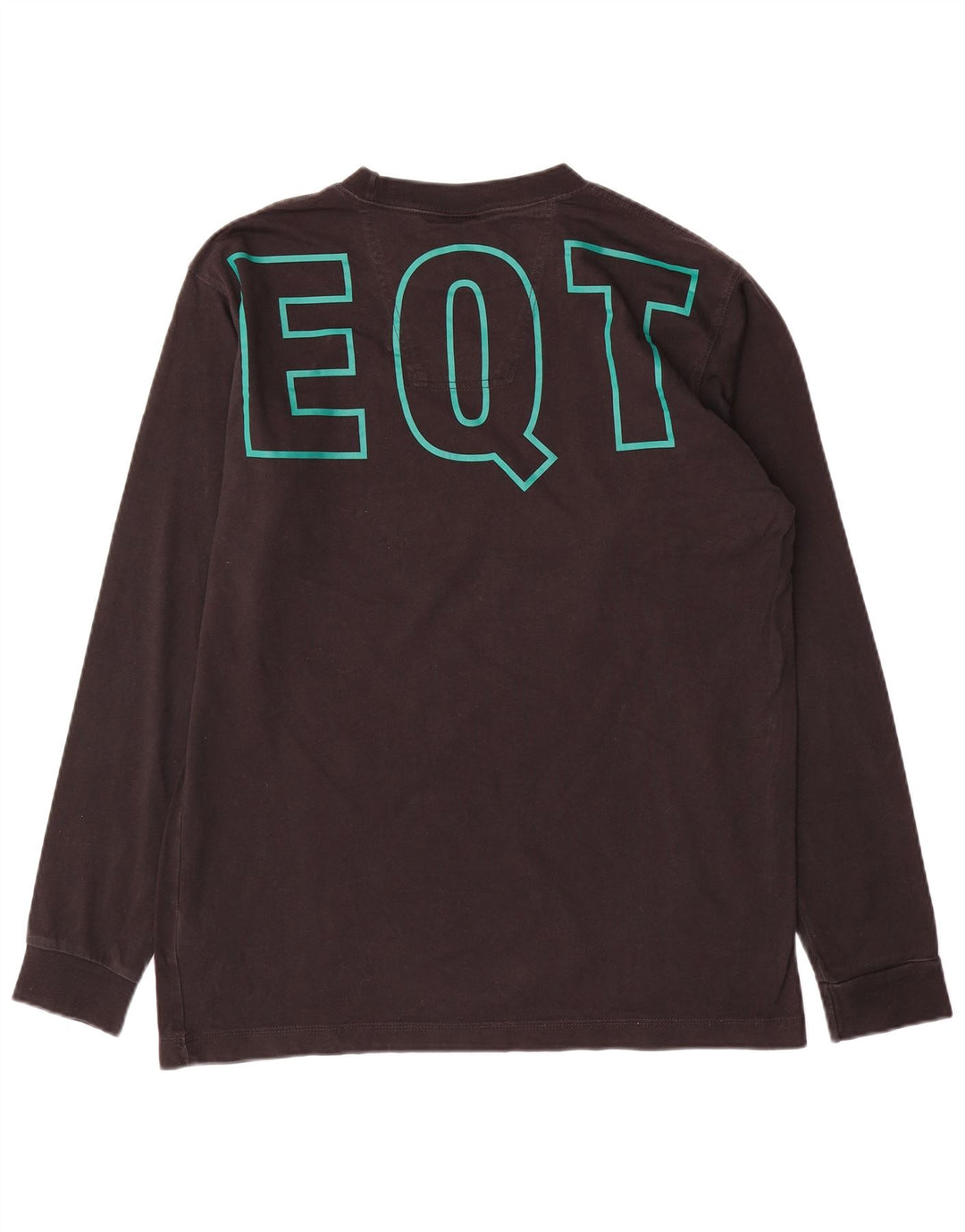 ADIDAS Mens Graphic Top Long Sleeve Large Black Colourblock Cotton