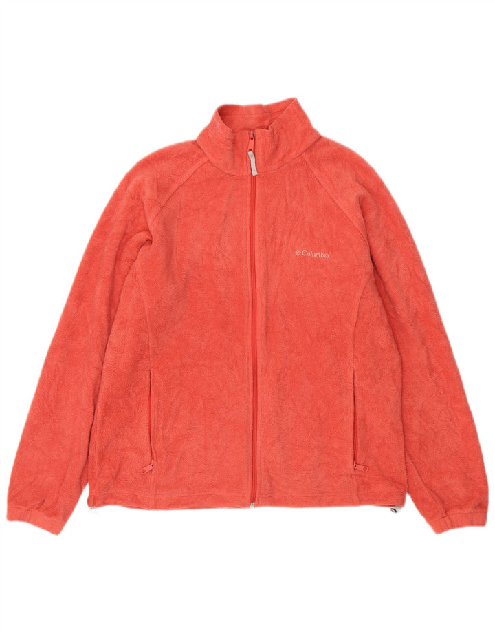 COLUMBIA Womens Fleece Jacket UK 18 XL Pink Polyester
