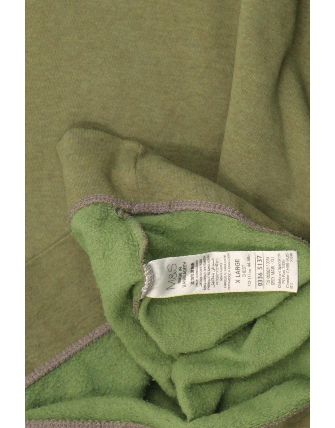 Marks & Spencer Mens Sweatshirt Jumper XL Khaki Cotton