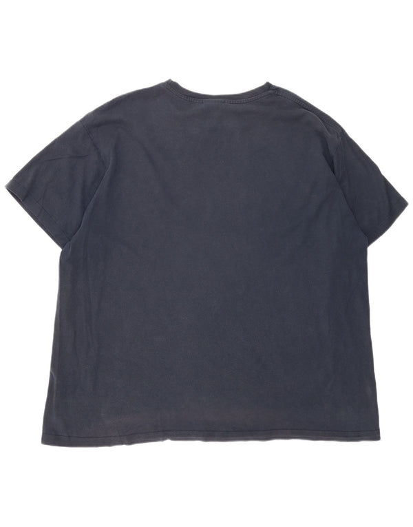 Nike Mens Swoosh Graphic T-Shirt Top UK 47/48 2XL Navy Blue Cotton