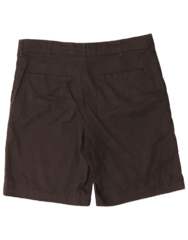 RUSSELL ATHLETIC Mens Chino Shorts W34 Large Black Polyester