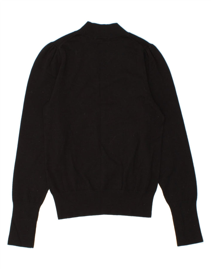 WAREHOUSE Womens Turtle Neck Jumper Sweater UK 8 Small  Black Viscose Vintage Warehouse and Second-Hand Warehouse from Messina Hembry 