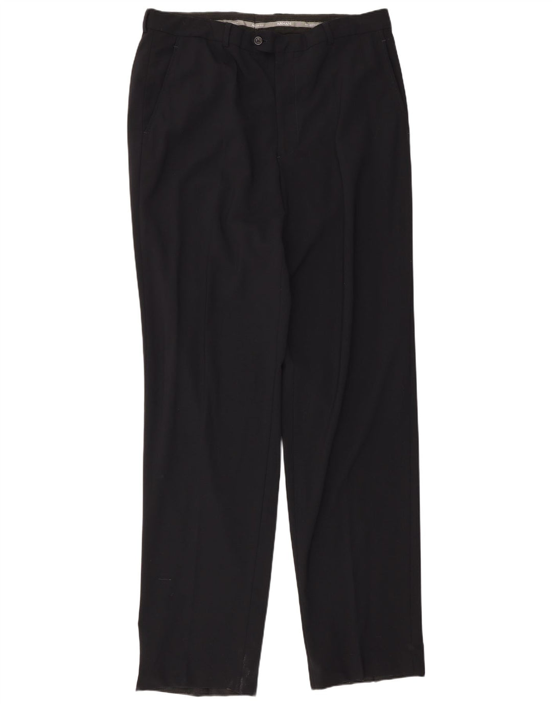 Armani Mens Straight Suit Trousers W34 L36 Black