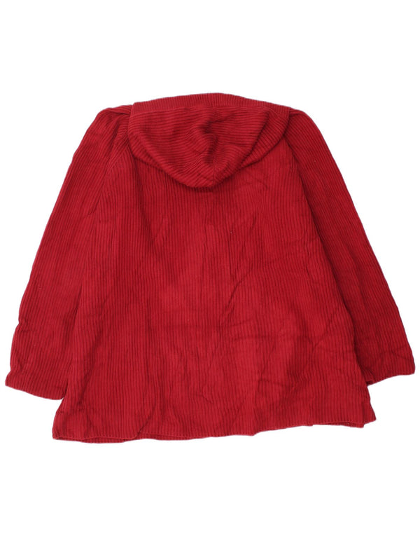 Ralph Lauren Womens Longline Hooded Cardigan Sweater UK 22 3XL Red Cotton