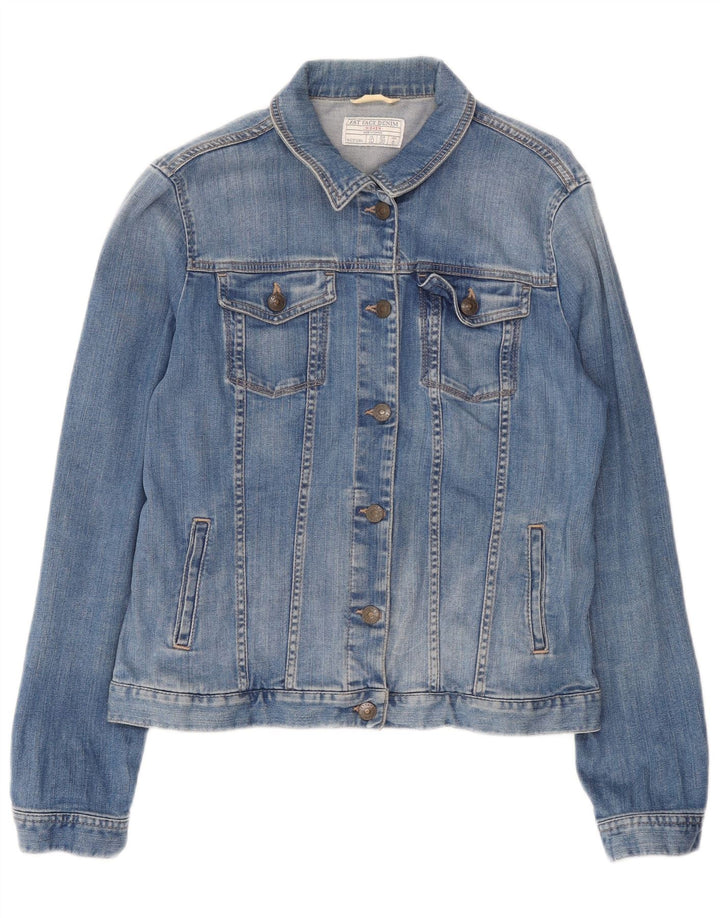 Fat Face Womens Denim Jacket UK 10 Small Blue Cotton