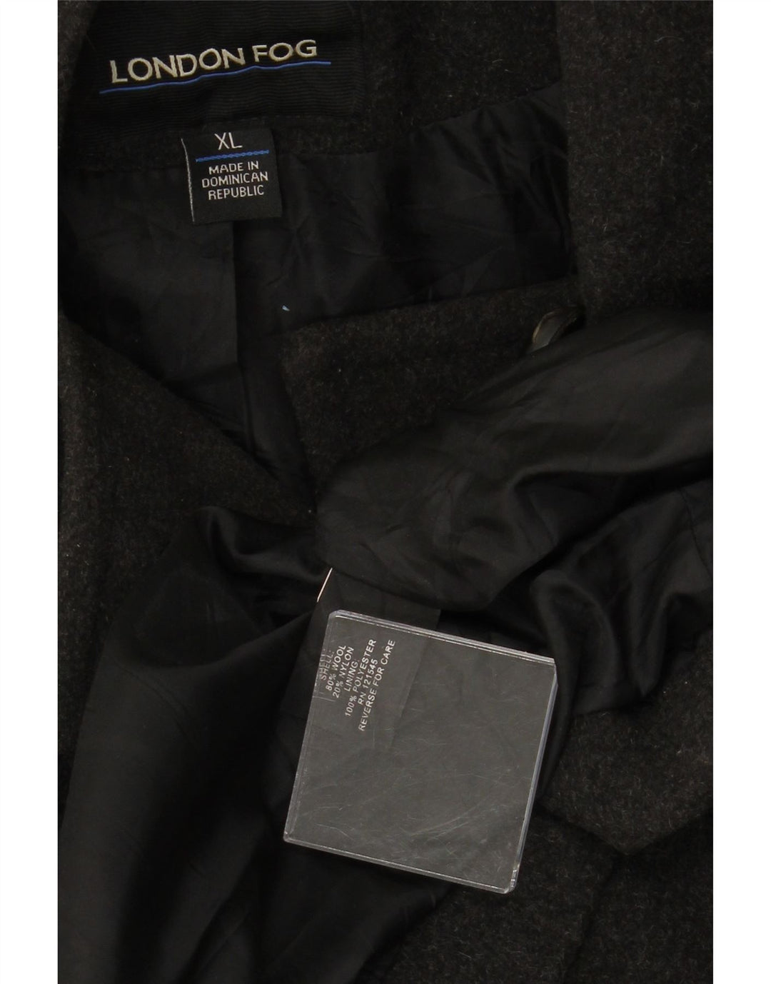 LONDON FOG Womens Hooded Pea Coat UK 18 XL Grey Wool