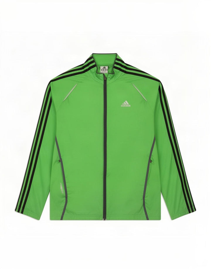 Adidas Mens Tracksuit Top Jacket Small Green Nylon