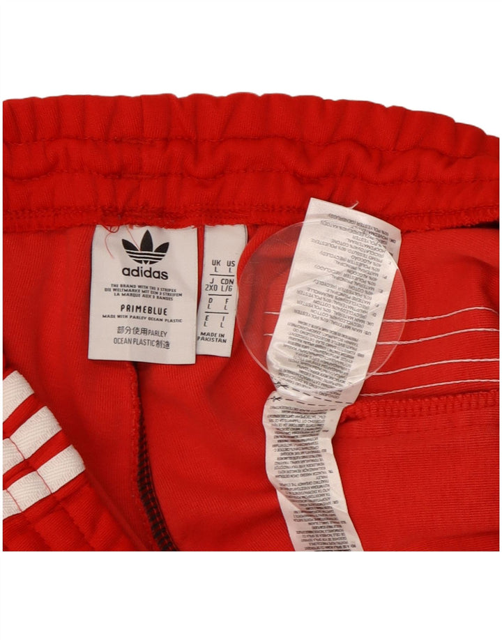 Adidas Mens Tracksuit Trousers Joggers Large  Red Polyester