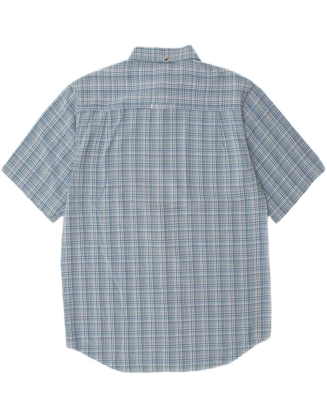 The North Face Mens Short Sleeve Shirt Small Blue Check Modal