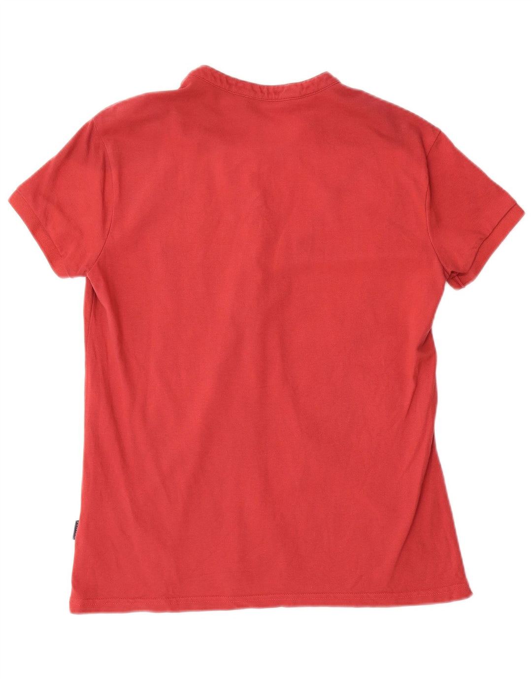 K-Way Womens Polo Shirt UK 14 Medium Red Cotton