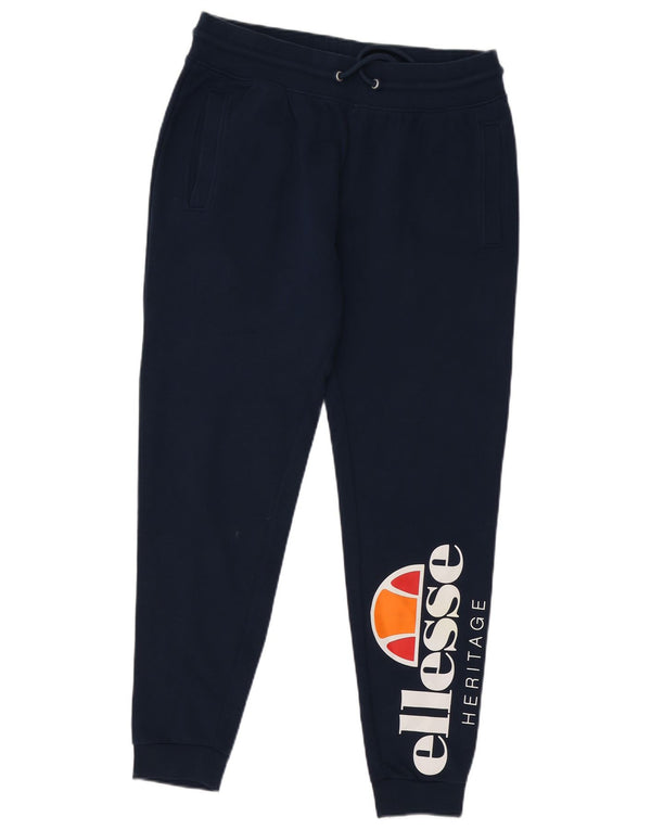 Ellesse Womens Heritage Tracksuit Trousers Joggers UK 14 Large Navy Blue