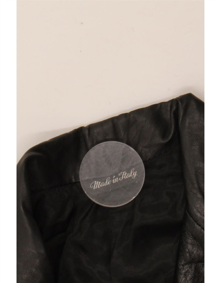 VINTAGE Mens Leather Jacket UK 42 XL Black Leather