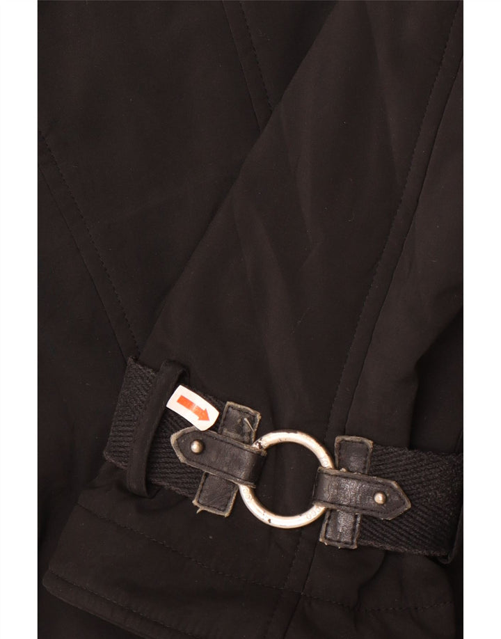 ROCCOBAROCCO Womens Windbreaker Jacket IT 48 XL Black Polyester