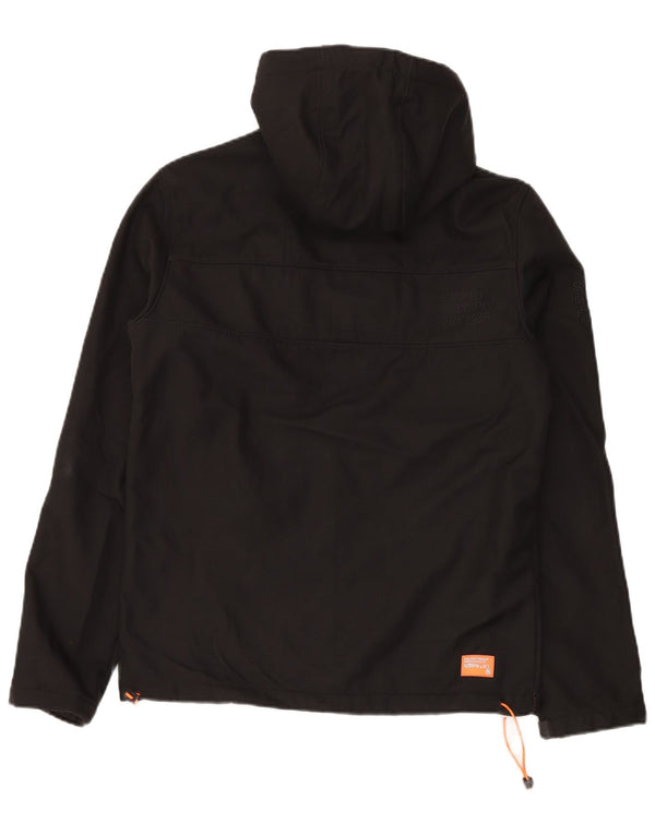 SUPERDRY Mens The Windtrekker Hooded Windbreaker Jacket UK 38 Medium Black
