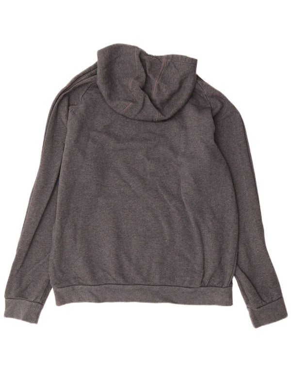 Adidas Mens Hoodie Jumper Large Grey Cotton