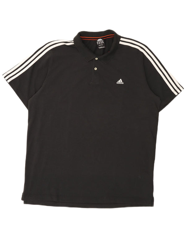 ADIDAS Mens Climalite Polo Shirt 2XL Black Cotton