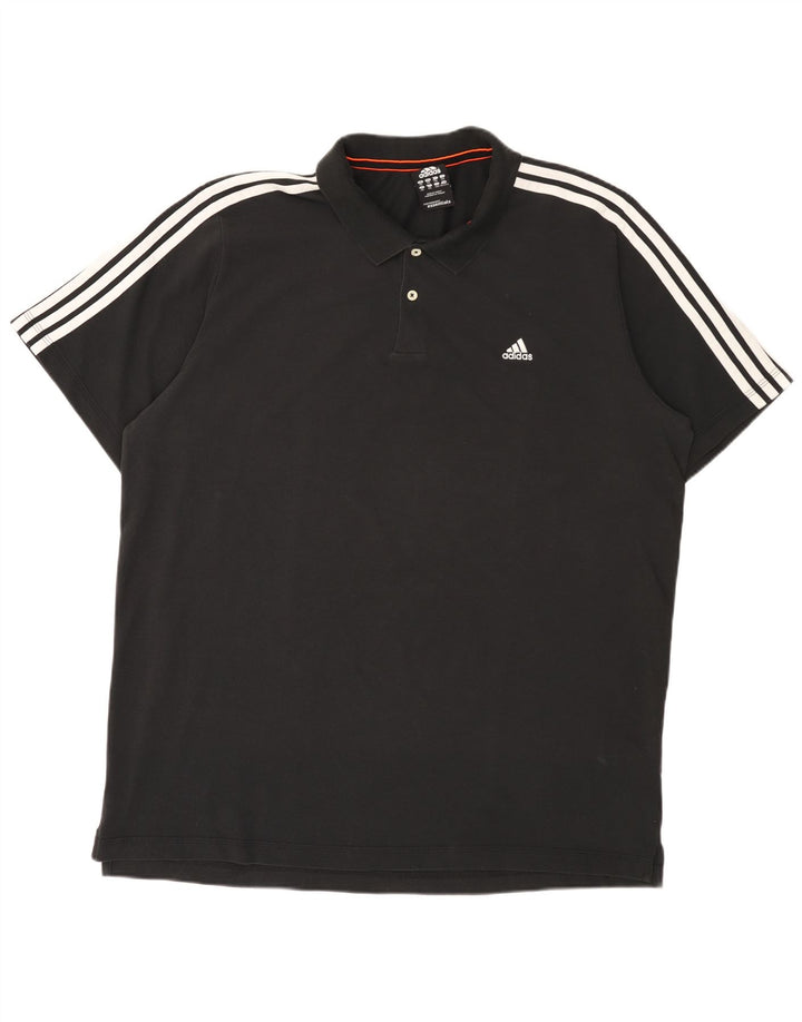 ADIDAS Mens Climalite Polo Shirt 2XL Black Cotton