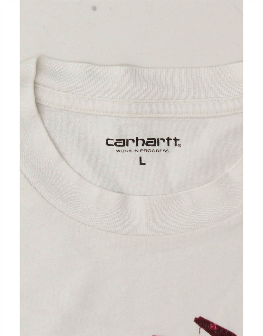 CARHARTT Mens Graphic T-Shirt Top Large White Cotton