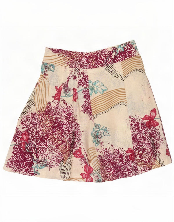 Benetton Womens A-Line Skirt W30 Medium Multicoloured Floral